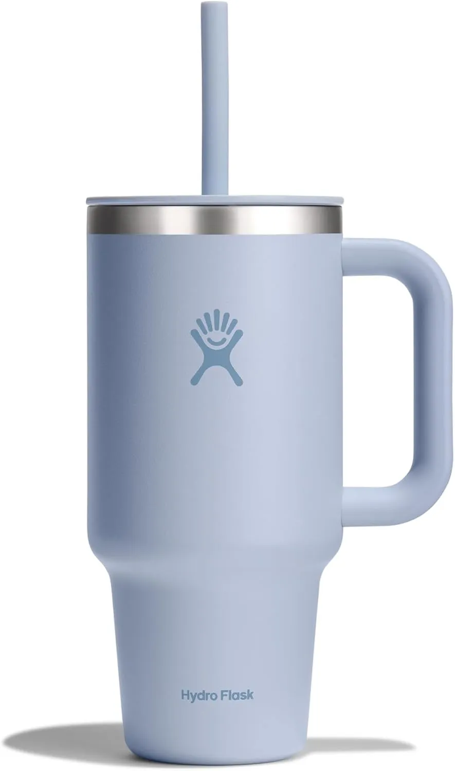 Hydro Flask 32 Oz Travel Tumbler with Handle, Lid and Straw - Insulated Stainless Steel in 32 Oz Surf Blue