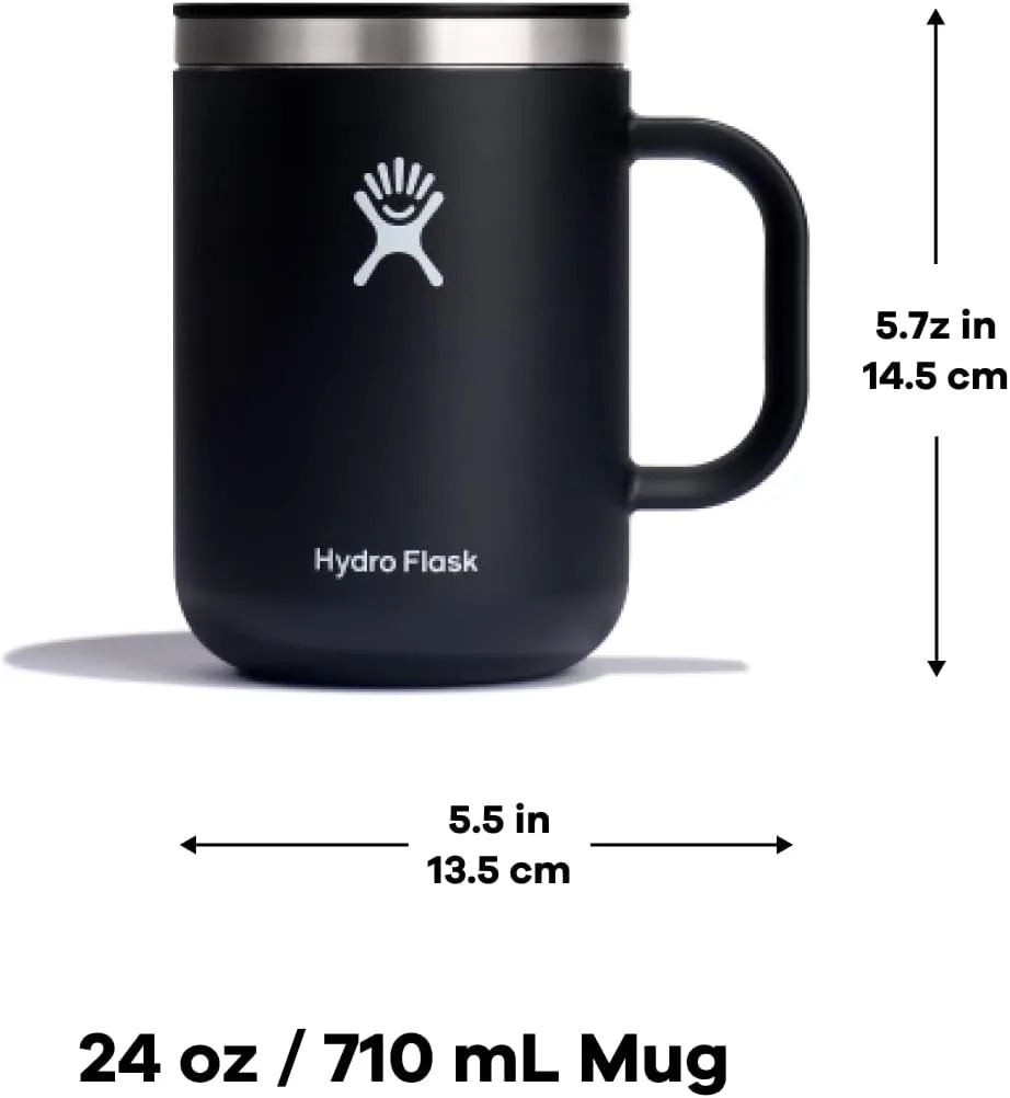 Hydro Flask Insulated Mug for Coffee, Tea, Hot Chocolate - Leak-Resistant Lid, Keeps Drinks Hot