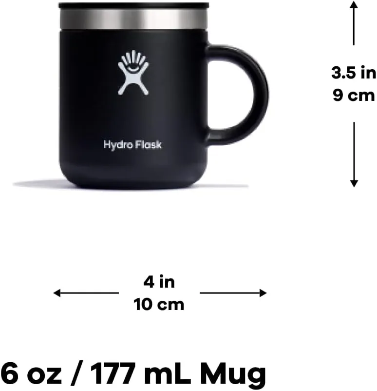 Hydro Flask Insulated Mug for Coffee, Tea, Hot Chocolate - Leak-Resistant Lid, Keeps Drinks Hot
