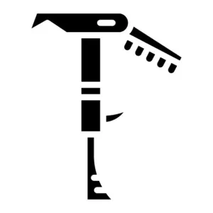 Ice Axe Glyph Icon