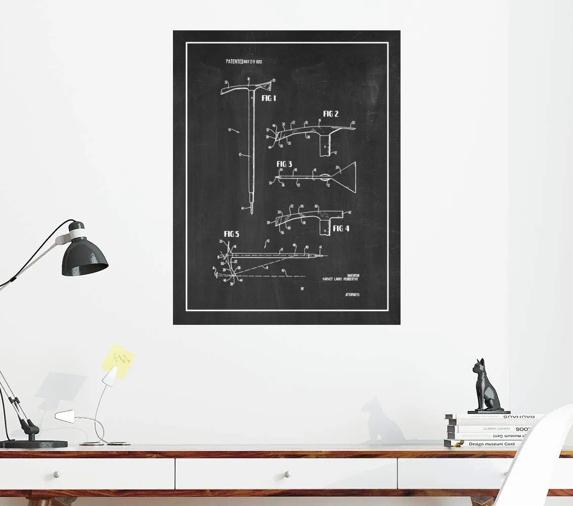 Ice Axe Patent Print Chalkboard with Border (16" x 20") M12292