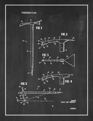 Ice Axe Patent Print Chalkboard with Border (16" x 20") M12292