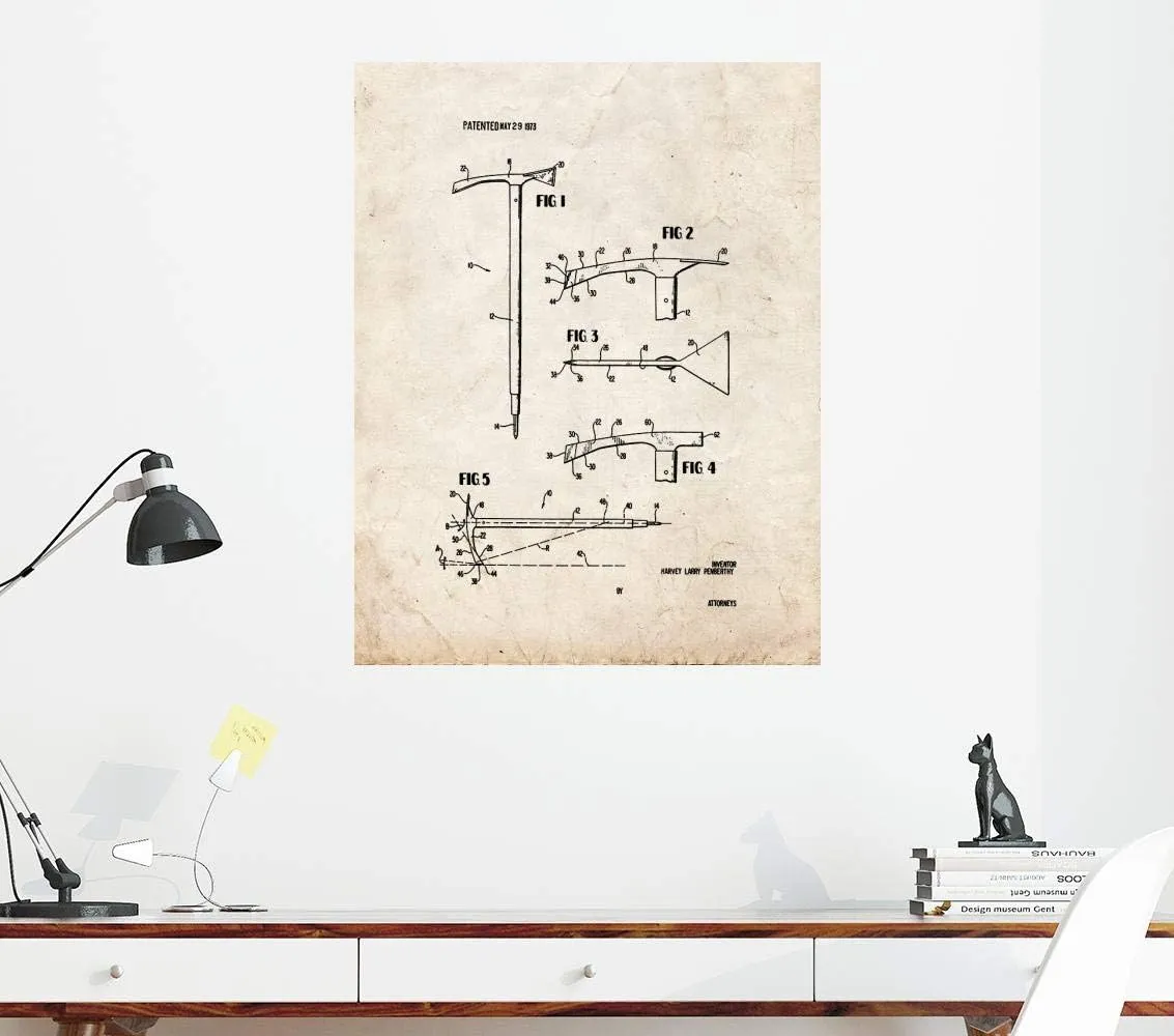 Ice Axe Patent Print Old Look (24" x 36") M12292