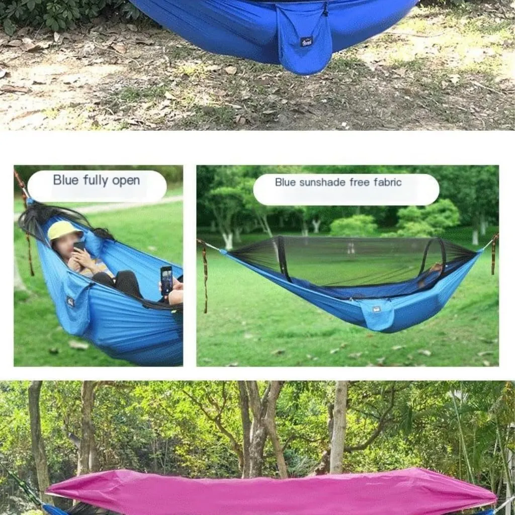 Indoor Hammock Chairs Mosquito Net Hammock Outdoor Camping Fully Automatic Quick-Open Hammock Sunshade Outdoor Anti-Mosquito Hammock Hanging hammocks