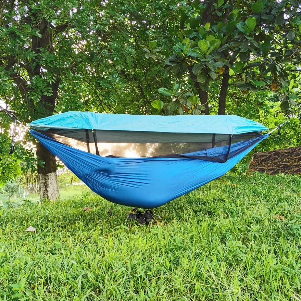 Indoor Hammock Chairs Mosquito Net Hammock Outdoor Camping Fully Automatic Quick-Open Hammock Sunshade Outdoor Anti-Mosquito Hammock Hanging hammocks