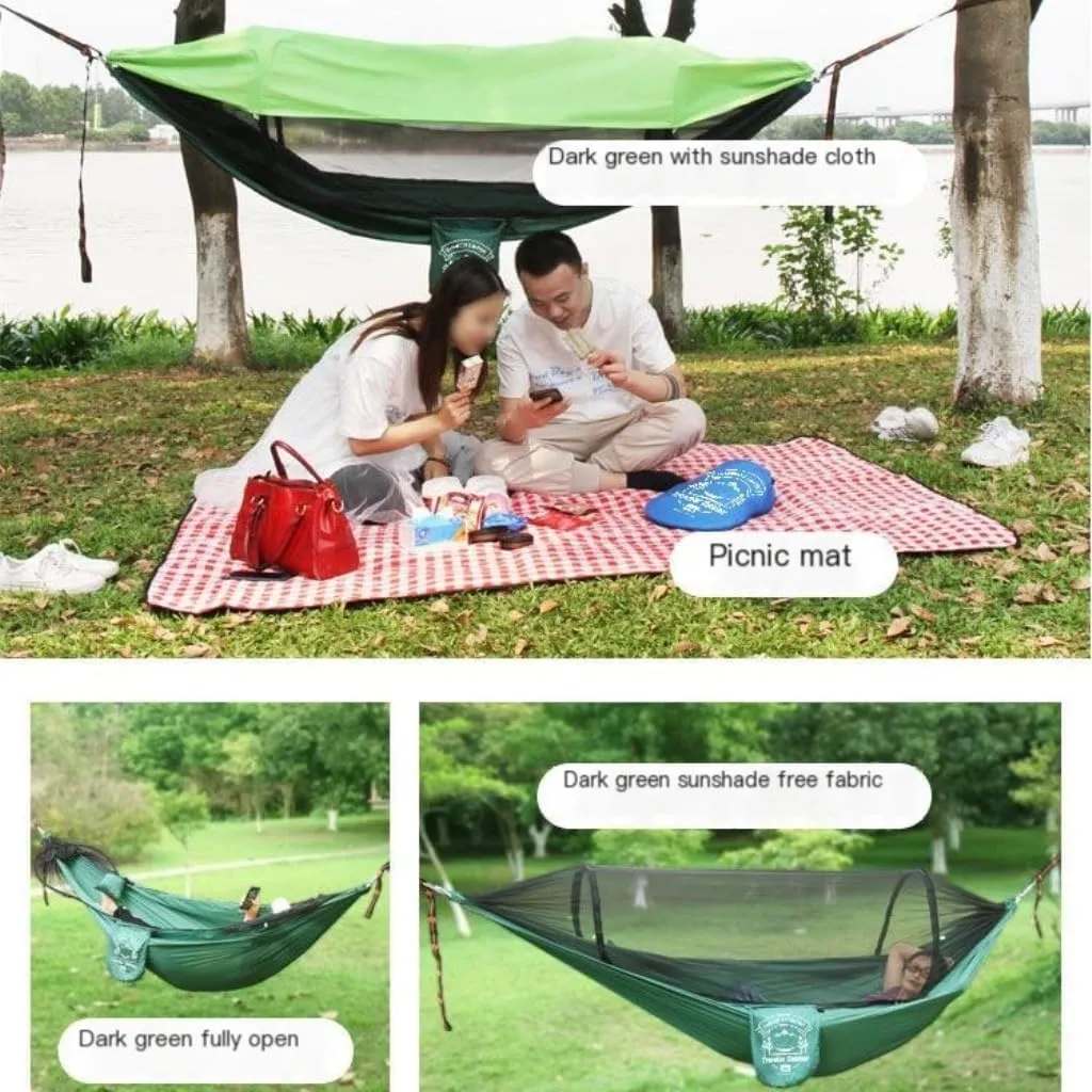Indoor Hammock Chairs Mosquito Net Hammock Outdoor Camping Fully Automatic Quick-Open Hammock Sunshade Outdoor Anti-Mosquito Hammock Hanging hammocks