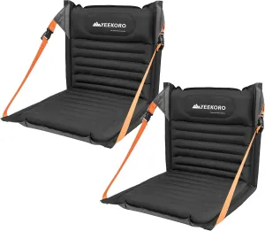 Inflatable Seat Cushion, Portable Chairs with Back Support, Foldable and Lightweight Seating for Camping/Sporting Events, Adjustable Straps, Stadium Seats with Storage Bag, Lounge Chair