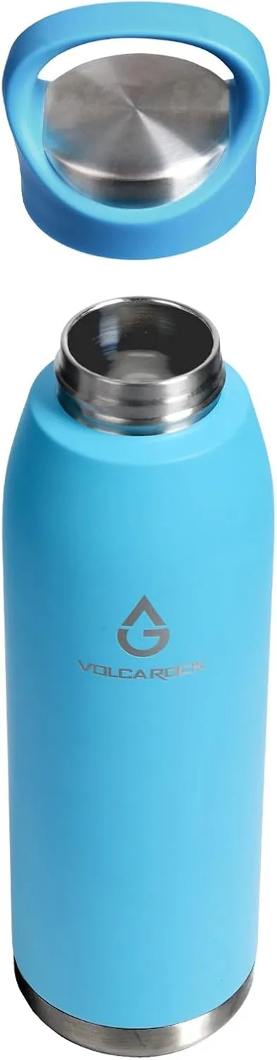 Insulated Water Bottle 24oz (710ml), Double Wall Stainless Steel Water bottle Durable Vacuum Flask Leakproof Non-sweat, Keep Cold 24H & Hot 12H