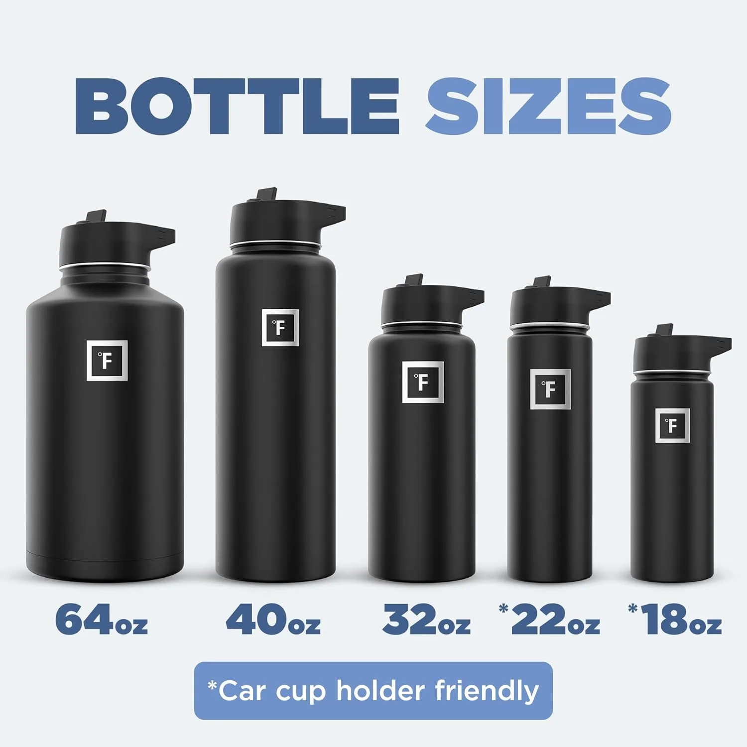 IRON °FLASK Camping & Hiking Hydration Flask with 3 Lids - Stainless Steel, Double Walled & Vacuum Insulated Water Bottle - Leak Proof & BPA Free (Bubble Gum, Straw - 22 oz)