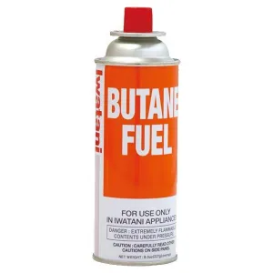 Iwatani BU-6 Butane Fuel Canister, 8 oz. capacity, rim vent release system