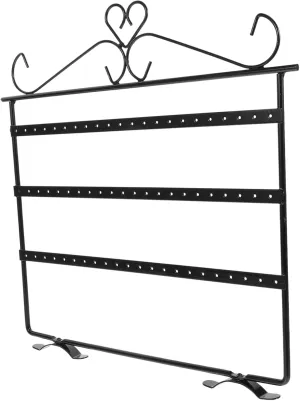 Jewelry Display Stand Earring Organizer Earring Cards Freestanding Jewelry Display Light Switch Surround Desktop Tower Stand Ear Studs Display Rack Iron Storage Jewelry Rack