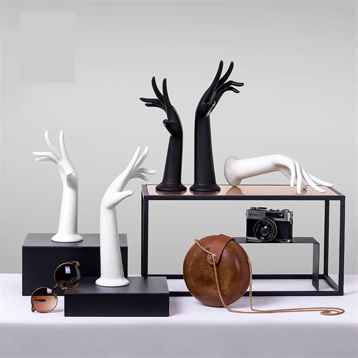 Jewelry Holder Organizer Female Mannequin Hand Jewelry Display Holder Plastic Bracelet Ring Watch Stand Support Holder Ring Stand Jewelry Display Jewelry Tree (Color : S)