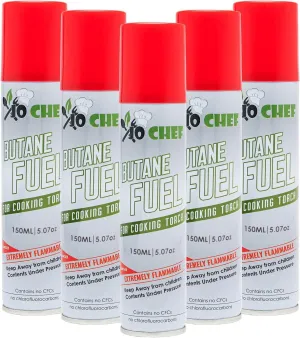 Jo Chef Butane Fuel Refill, Lighter Butane Fuel Canister, Butane Gas Refill for Kitchen Torch, Lighter, Brûlée Kitchen Blow Torch