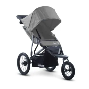 Joovy Zoom360 Ultralight Jogging Stroller Featuring High Child Seat, Shock-Absorbing Suspension, Extra-Large Air-Filled Tires, Parent Organizer, Air Pump, and Easy One-Hand Fold (Charcoal)