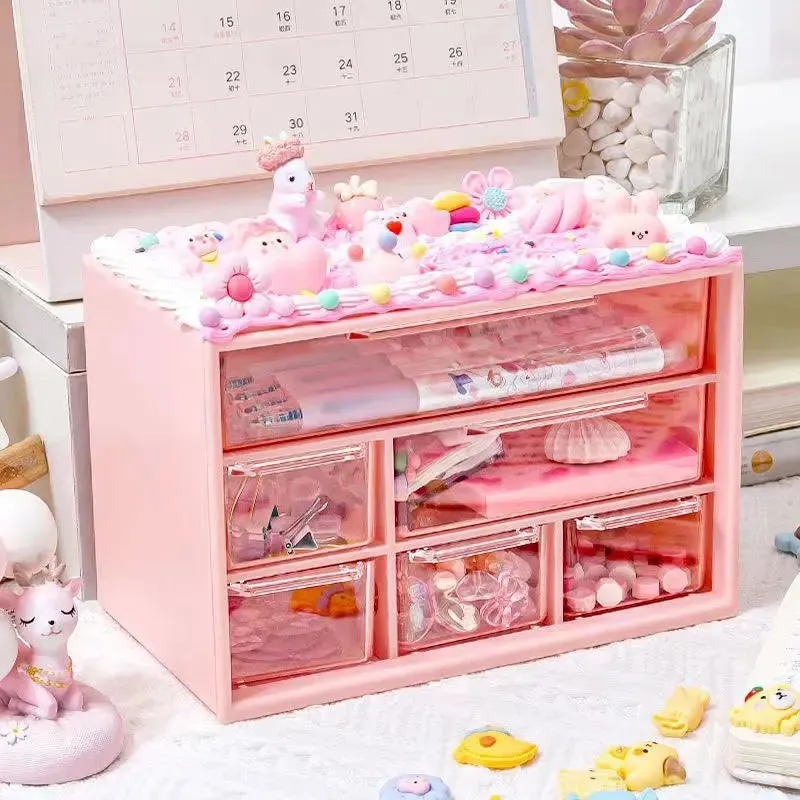 Kawaii Stackable & Foldable Desk Organizer 🌸✨ | Cute Yiwi Stationery Holder for Students and Offices! 🖊️📚
