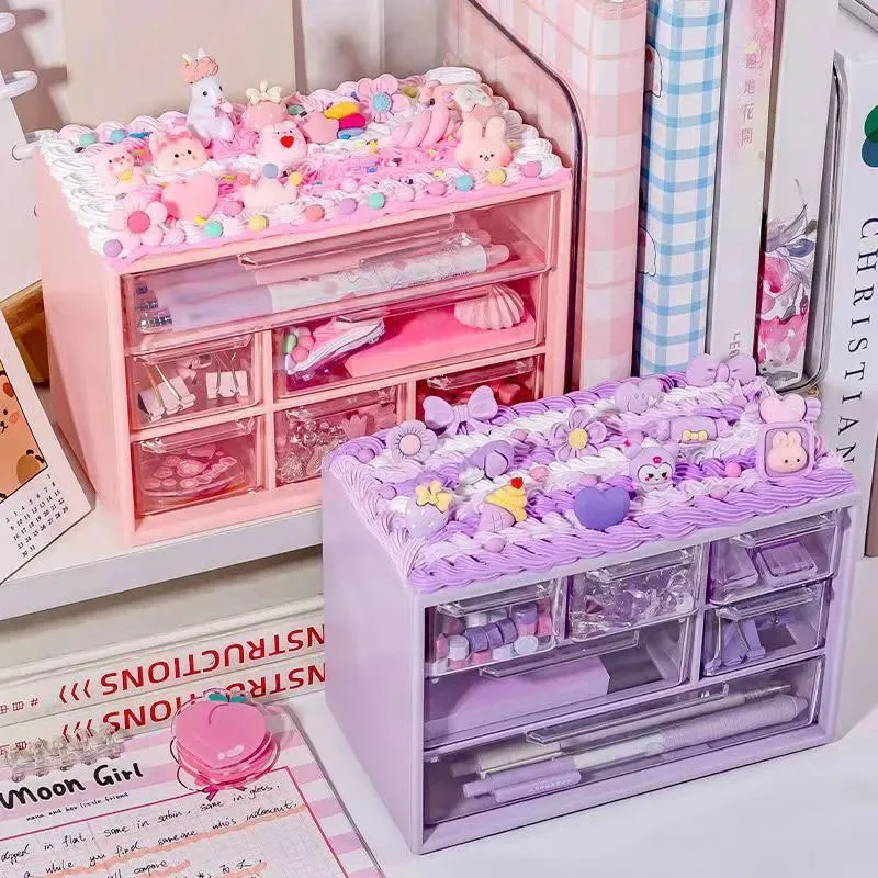 Kawaii Stackable & Foldable Desk Organizer 🌸✨ | Cute Yiwi Stationery Holder for Students and Offices! 🖊️📚
