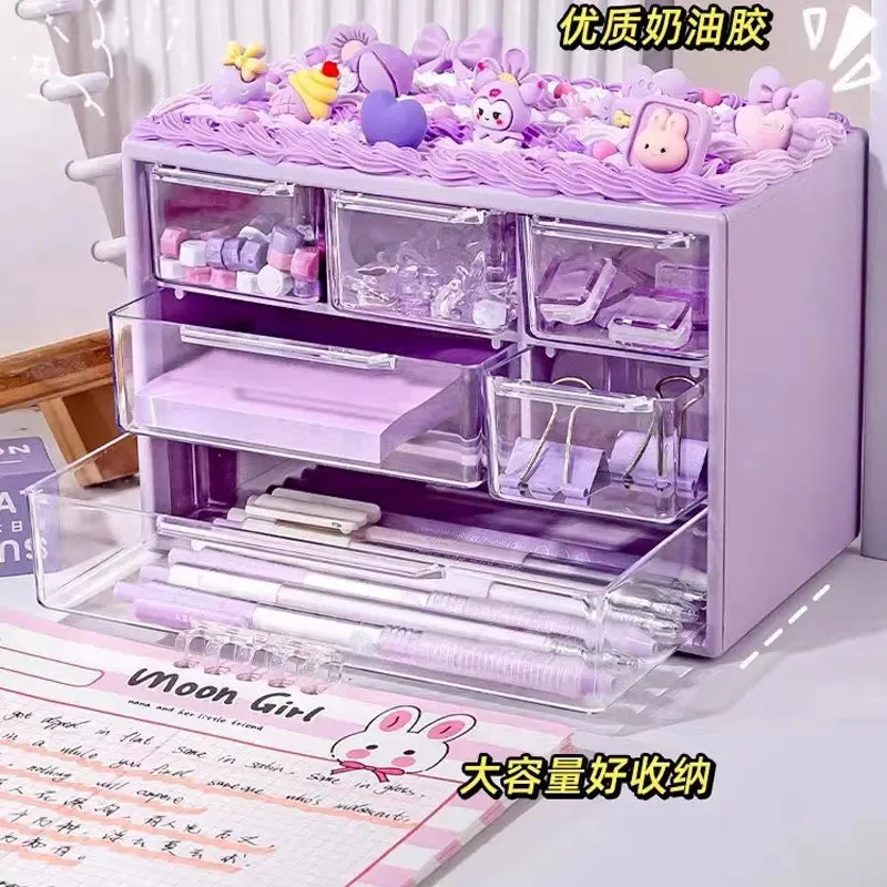 Kawaii Stackable & Foldable Desk Organizer 🌸✨ | Cute Yiwi Stationery Holder for Students and Offices! 🖊️📚