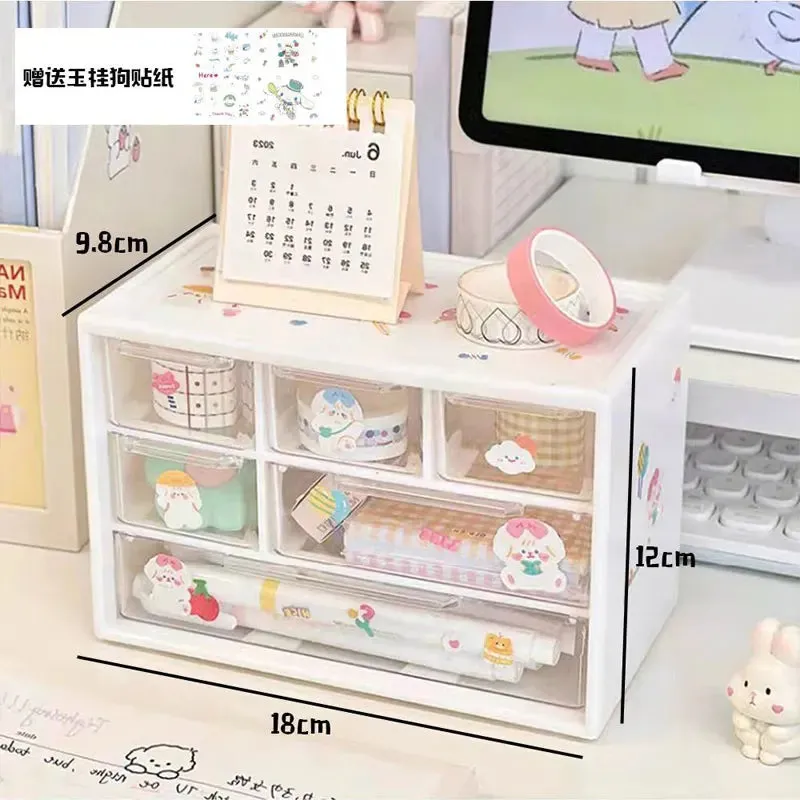 Kawaii Stackable & Foldable Desk Organizer 🌸✨ | Cute Yiwi Stationery Holder for Students and Offices! 🖊️📚