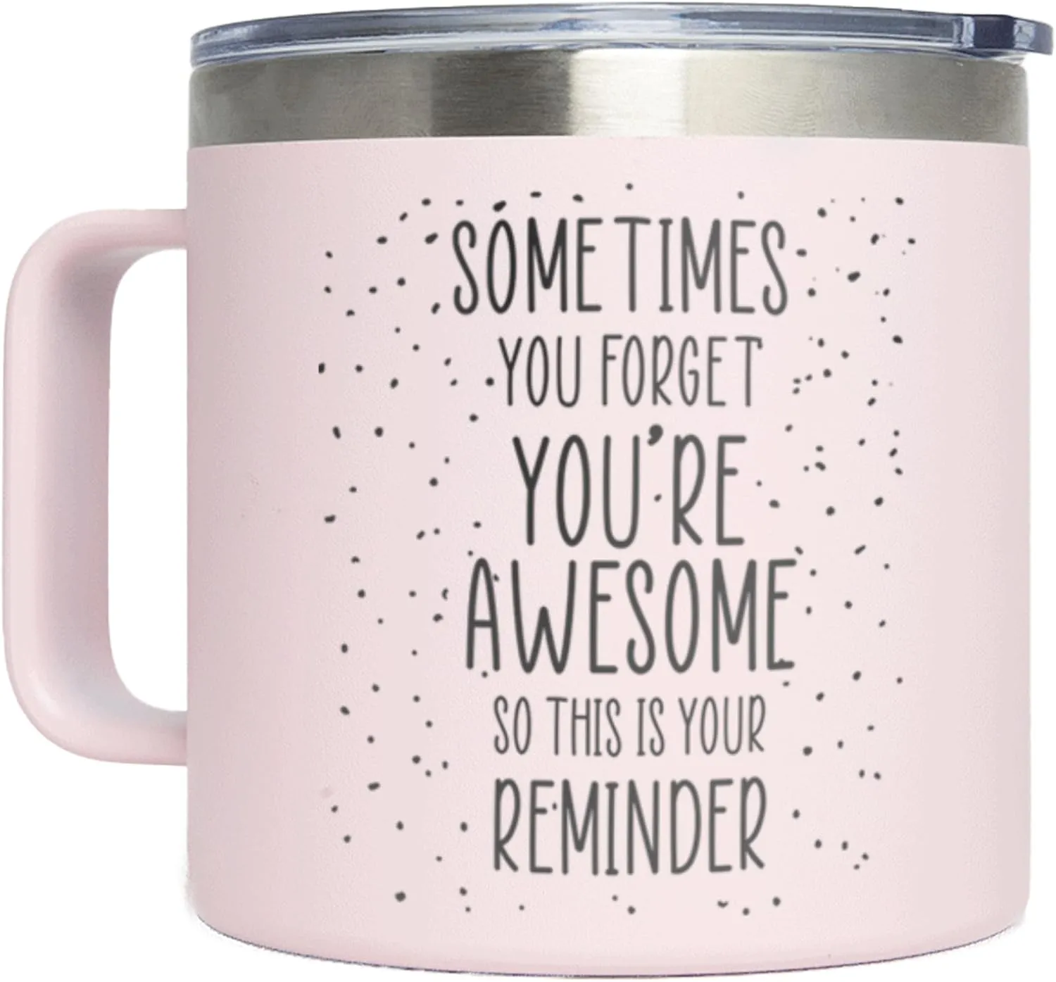 KLUBI Cute Pink Birthday Gifts for Women - Sometimes You Forget Your Awesome Gifts for Mothers Day, Her, Coworkers, Boss Day, Nurses Week College Girl Gift Ideas for Mothers Day Mugs 14 Ounce