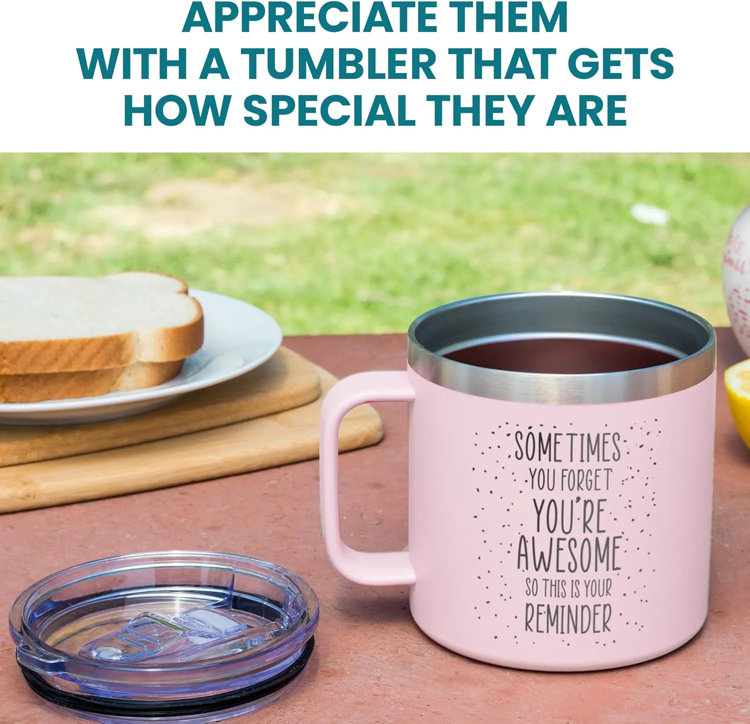 KLUBI Cute Pink Birthday Gifts for Women - Sometimes You Forget Your Awesome Gifts for Mothers Day, Her, Coworkers, Boss Day, Nurses Week College Girl Gift Ideas for Mothers Day Mugs 14 Ounce