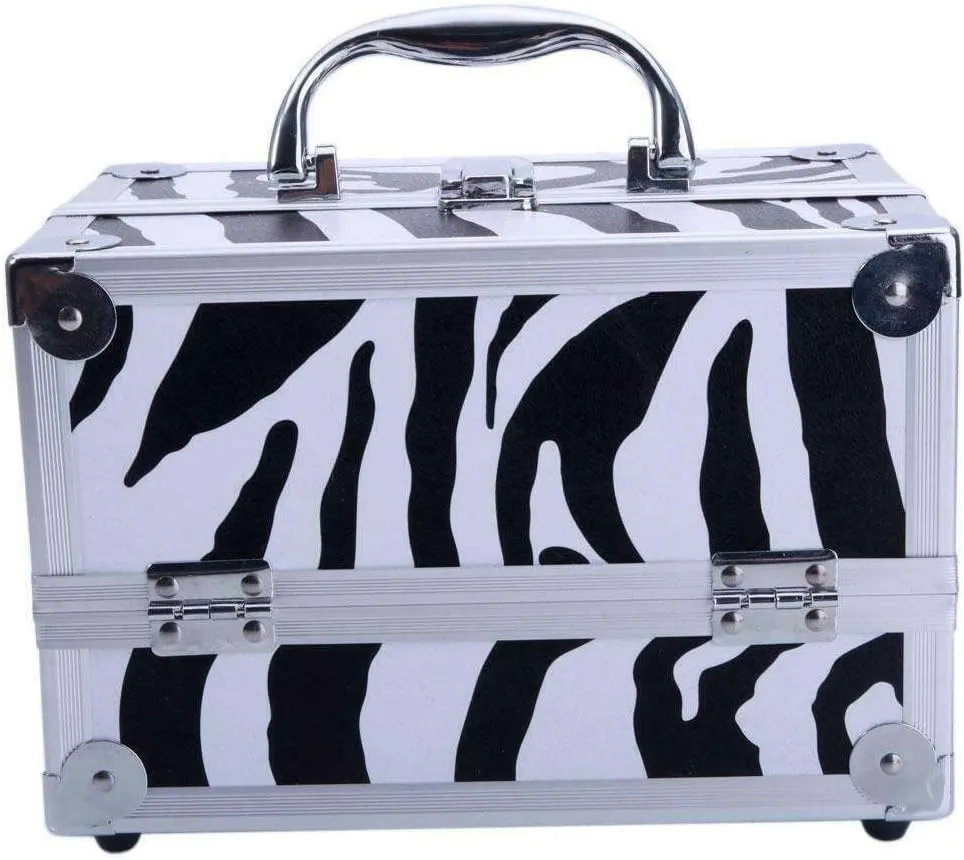 KMYG Foldable Aluminum Makeup Case Salon Cosmetic Mirror Jewelry Organizer Train Box Cosmetic-display-cases Makeup organizer Bathroom organizer Makeup bag Storage cabinet Bathroom storage Makeup