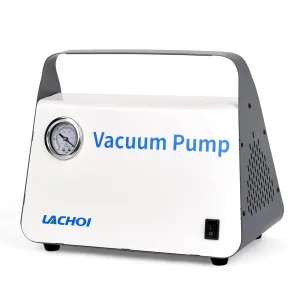 Lab Vacuum Pump Portable Oilless Diaphragm Filtration 15L/min Flow Rate Oill Free Vacuum Positive and Negative Pressure for Laboratory with Rubber Tube(Filtering Flask not Include)