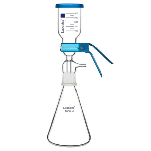Labasics Vacuum Filtration Apparatus, Borosilicate Glass, 10μm Sand Core Filter Plate, 1000 ml Filter Flask, with 300ml Graduated Beaker