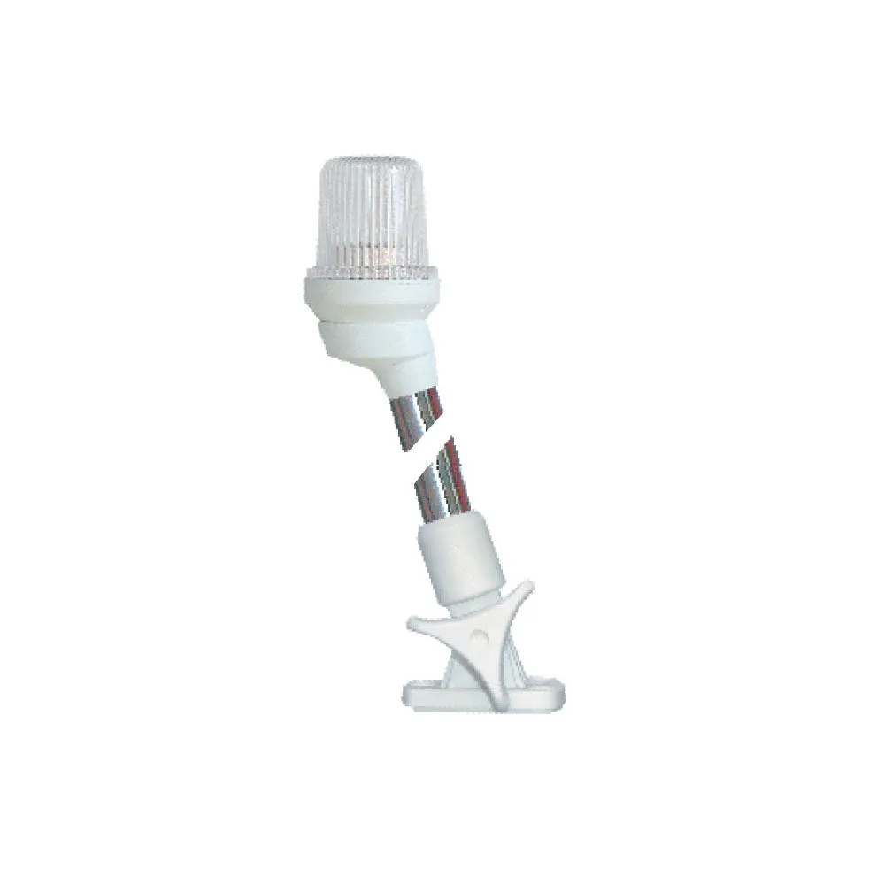 LALIZAS All Round Lights - Folding Pole Light - Fixed Mount - 360° - 2nm - White Housing - Pole Length: 25.0 in (63.5 cm)