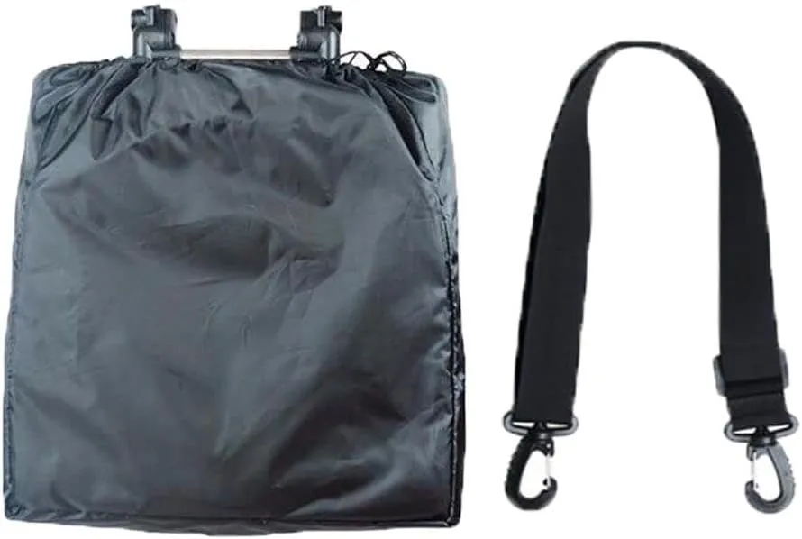 Leadigol Universal Stroller Organizer Bag,Shoulder Strap Stroller Pouch Foldable Stroller Travel Consignment Cover Black Stroller Storage Bag For Stroller Light Weight Pram Organizer