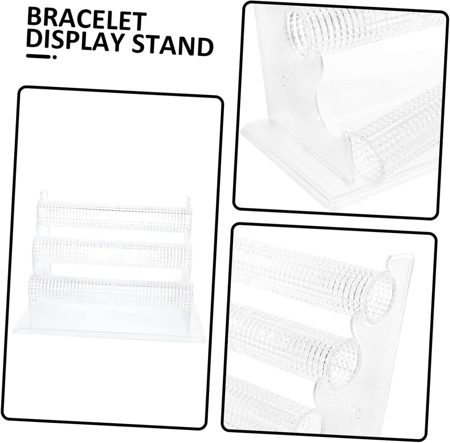 LIFKOME 3-tier Bracelet Jewelry Organizer Transparent Display Stand for Desktop Watch Showing Rack