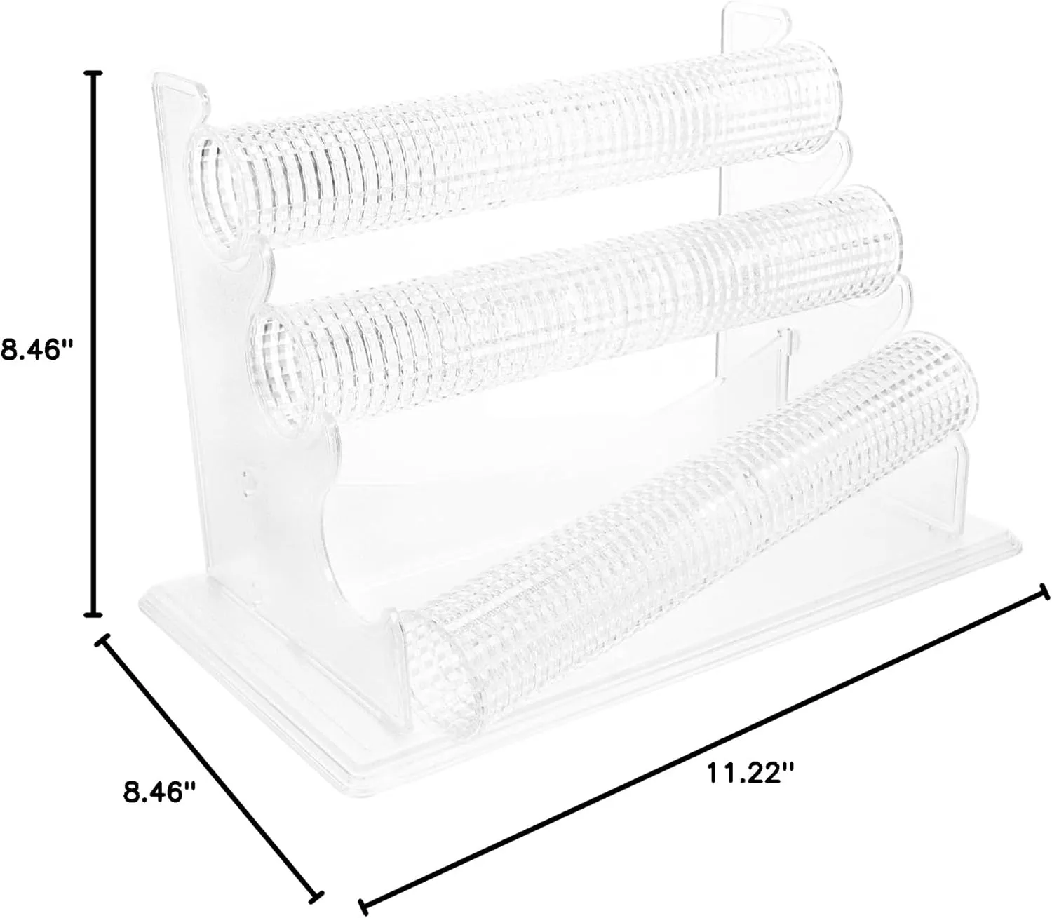 LIFKOME 3-tier Bracelet Jewelry Organizer Transparent Display Stand for Desktop Watch Showing Rack