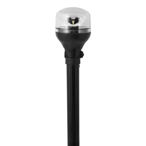 LightArmor All-Around Light - 12" Black Pole - Black Horizontal Composite Base w/Adapter