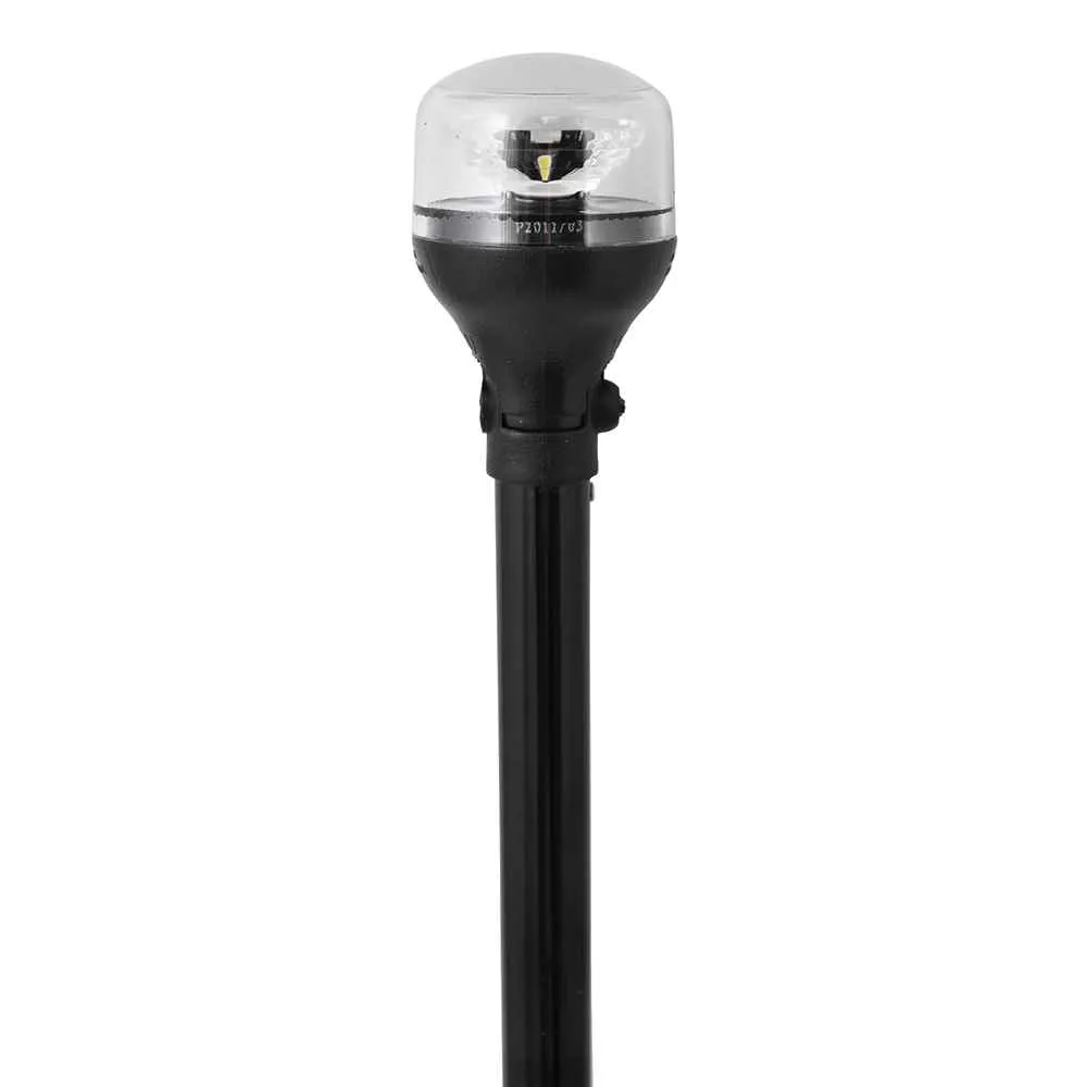 LightArmor All-Around Light - 12" Black Pole - Black Horizontal Composite Base w/Adapter