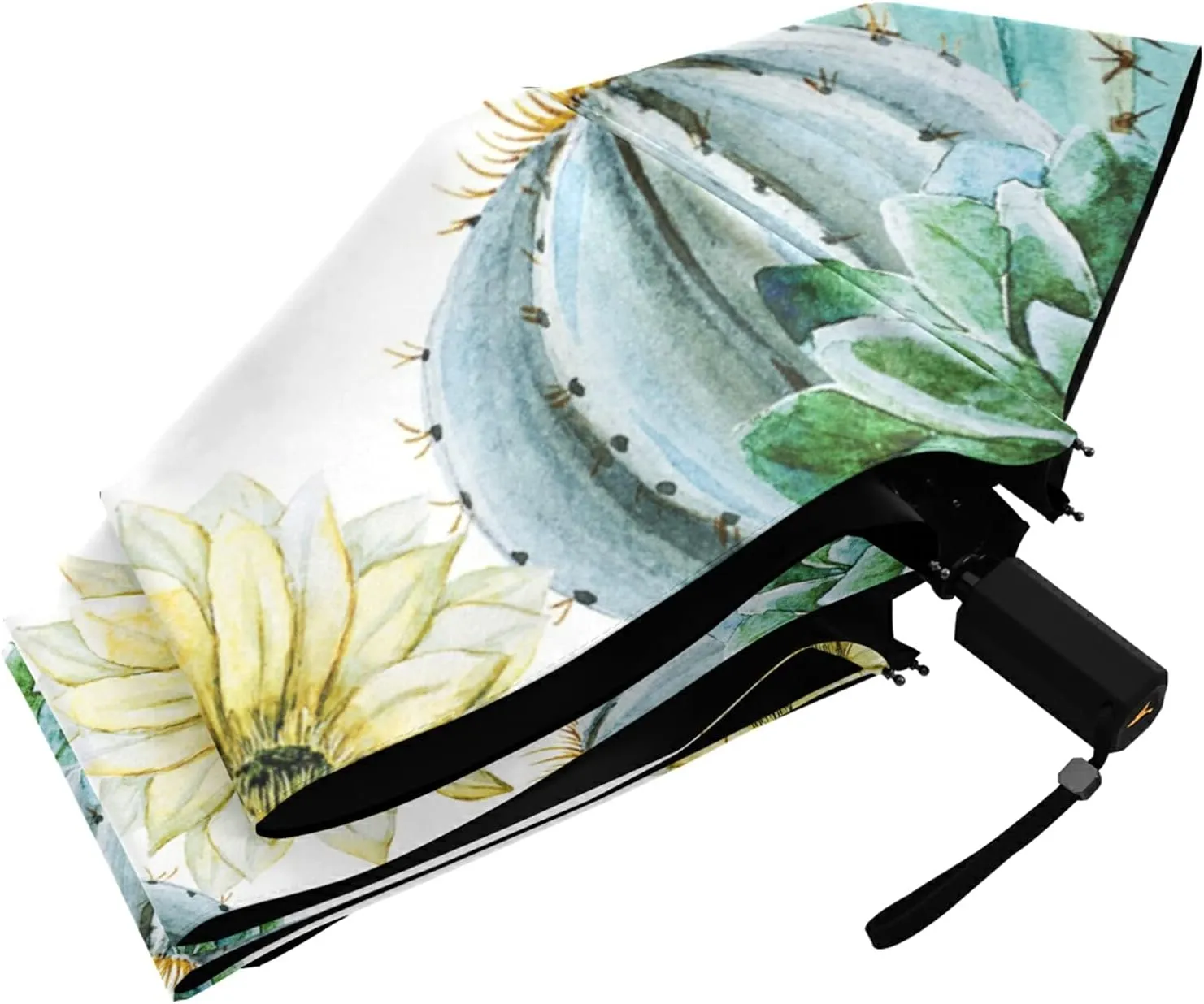 Lightweight Folding Umbrella, Portable Sun Travel Parasol, Compact Anti-UV Strong Rain Umbrella