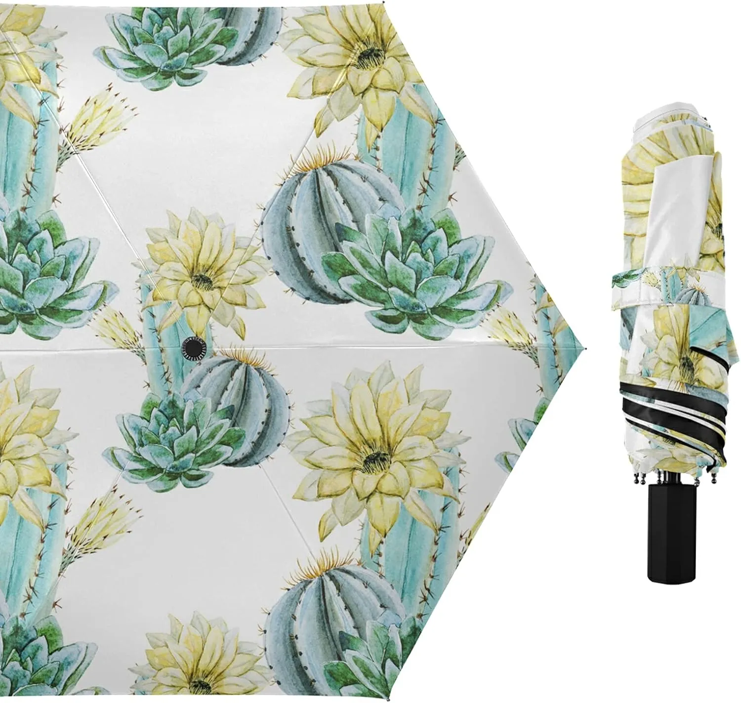 Lightweight Folding Umbrella, Portable Sun Travel Parasol, Compact Anti-UV Strong Rain Umbrella