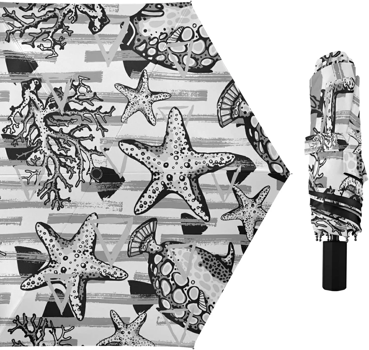 Lightweight Folding Umbrella, Portable Sun Travel Parasol, Compact Anti-UV Strong Rain Umbrella