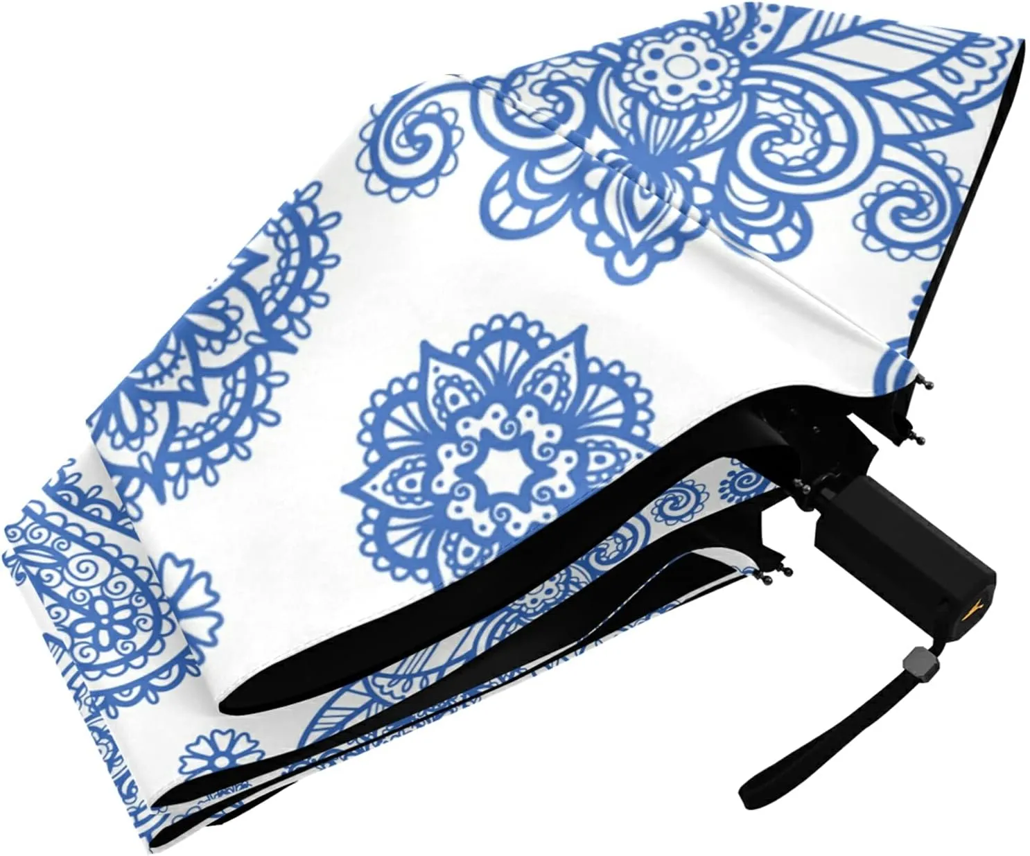 Lightweight Folding Umbrella, Portable Sun Travel Parasol, Compact Anti-UV Strong Rain Umbrella