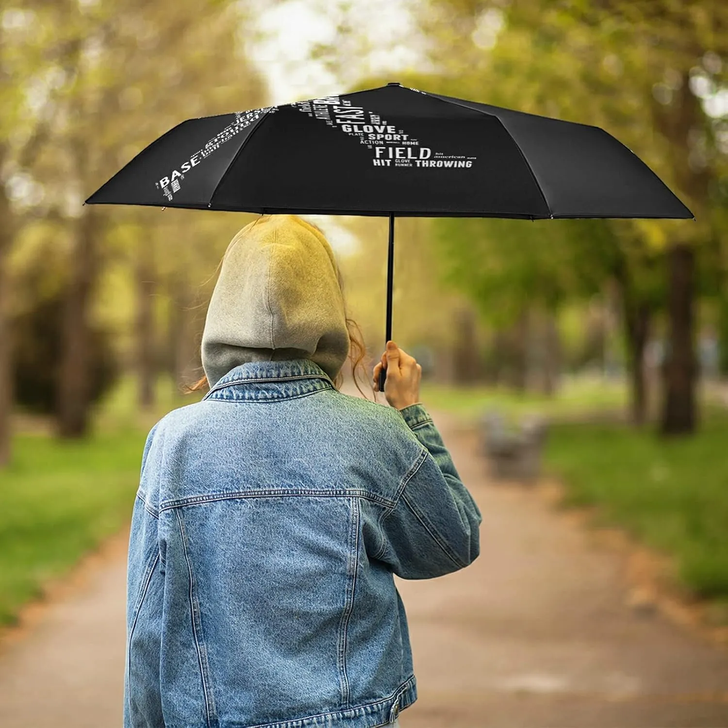 Lightweight Folding Umbrella, Portable Sun Travel Parasol, Compact Anti-UV Strong Rain Umbrella
