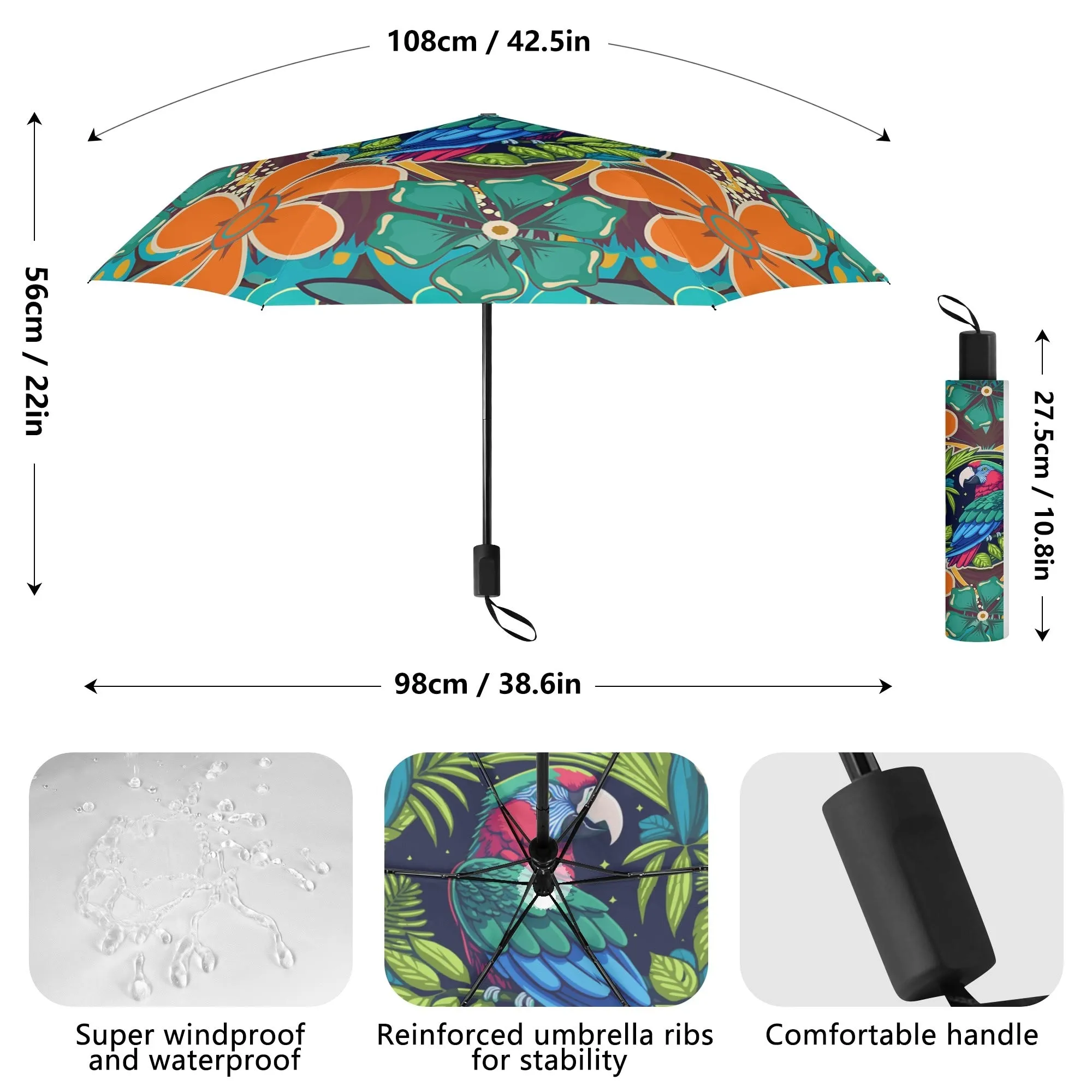 Lightweight Manual Folding Umbrella Printing Outside