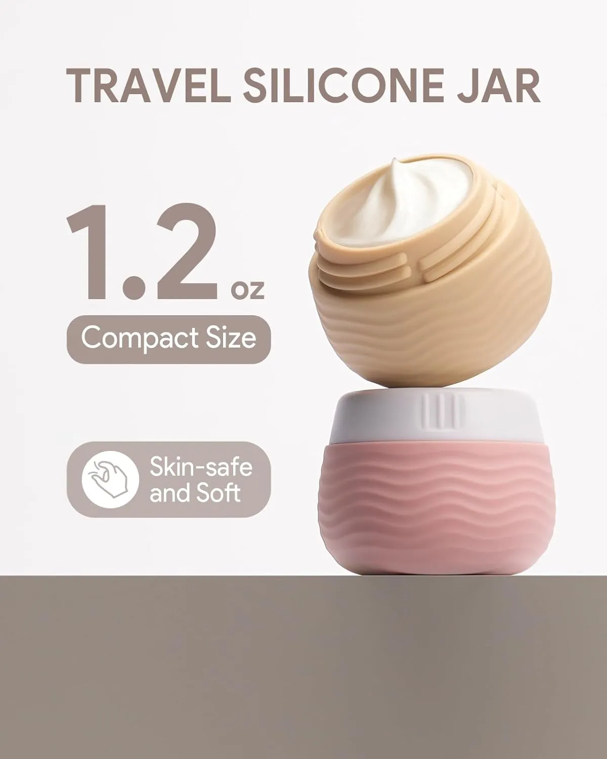 Lotour Travel Toiletry Bag for Women with Travel Size Silicone Containers Set, Hanging Toiletry Bag for toiletries, Cosmetic Bag Travel Organizer (White)
