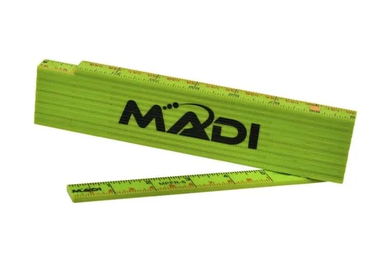 Madi 6' Fiberglass Folding Ruler Center-Point Reading Scale - MPFR-6