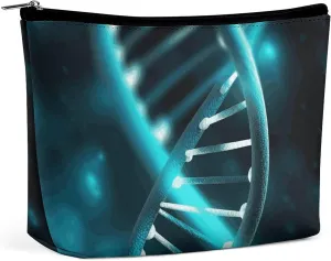 Makeup Bag Makeup Science Gene Strand Printed Organizer Foldable Cosmetic Bag Portable Travel Makeup Bag for Travel Business Trips