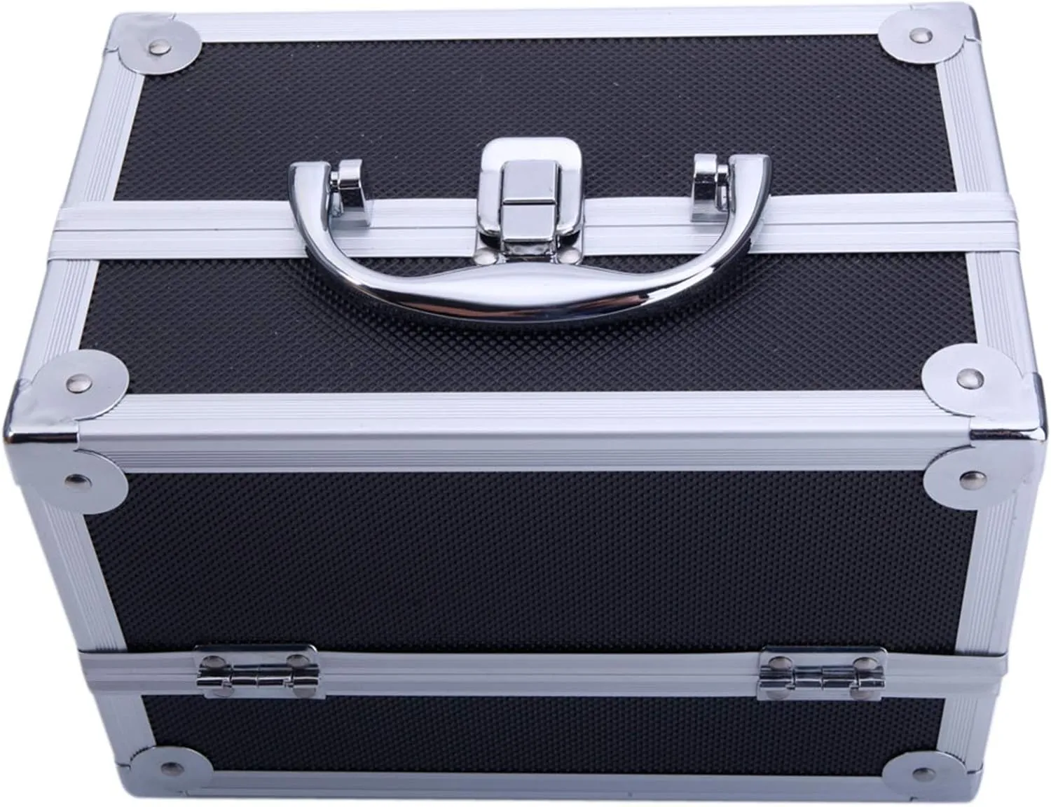 Makeup Train Case,Makeup Cosmetic Case Organizer with Mirror,Portable Artist Storage Bag with Adjustable Dividers for Cosmetics Makeup Brushes Toiletry Jewelry Digital Accessories (Black)