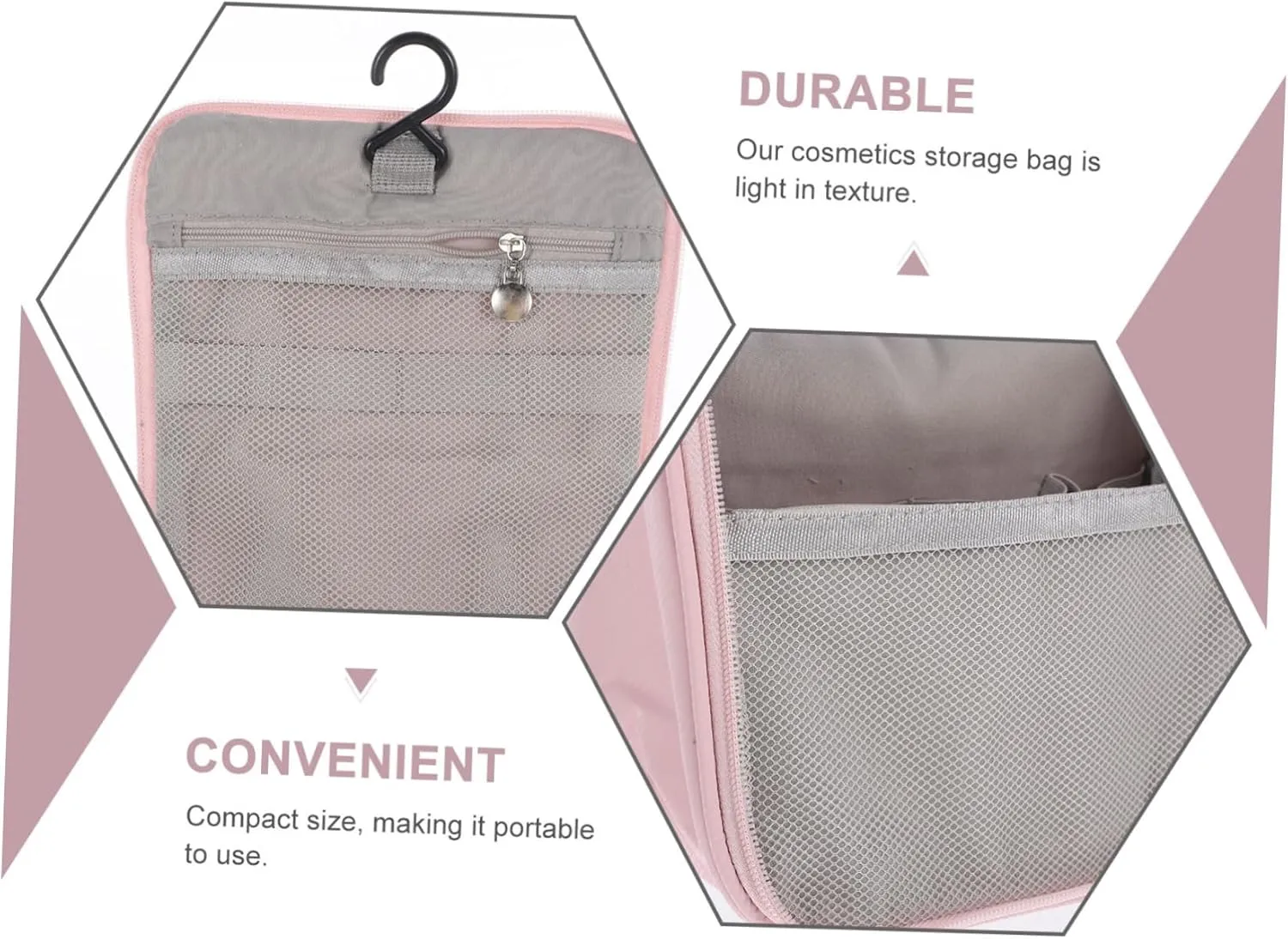 Mikinona Cosmetic Travel Bag Makeup Organizer Portable Travel Toiletry Bag for Daily Use