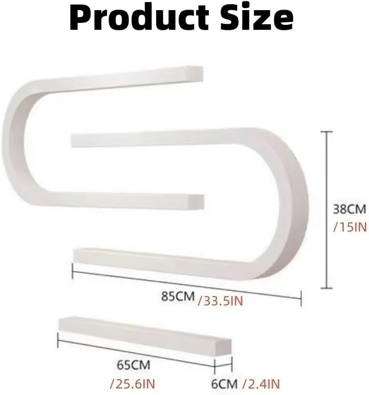 Nail Polish Wall Rack, Metal Wall Mounted Shelves, Nail Polish Holder, U-Shaped Perfume Storage Display Rack, Nail Polish Organizer Wall, Hanging Salon Beauty Nail Shop Organizer Holder(White,8-Piece