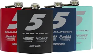 Nascar #5 Kyle Larson Matte Finish Stainless Steel 7 oz Flask New for 2022 Seafoam