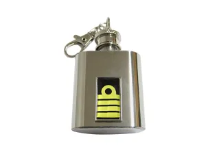 Nautical Captain Rank 1 Oz. Stainless Steel Key Chain Flask