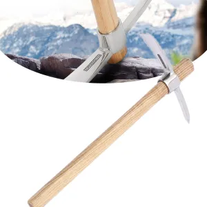 NAYIRI Stainless Steel Pickaxe Double Headed Pickaxe, 2024 New 2 in 1 Multifunctional Mattock Pickaxe for Digging,for Weeding Loosening Soil and More (Ice Axe)