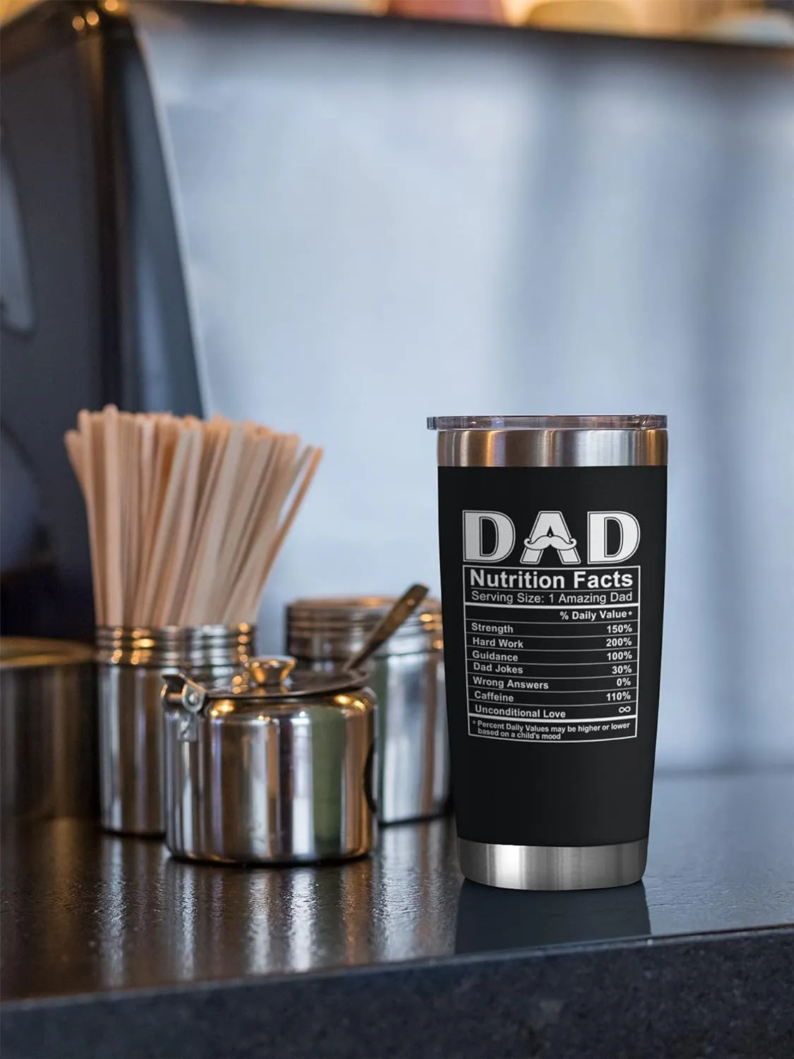 NewEleven Christmas Gift For Dad - Birthday Gifts For Dad From Daughter, Son, Kids - Husband Gifts - Birthday Present Ideas For Father, Husband, New Dad, Bonus Dad From Daughter, Son - 20 Oz Tumbler