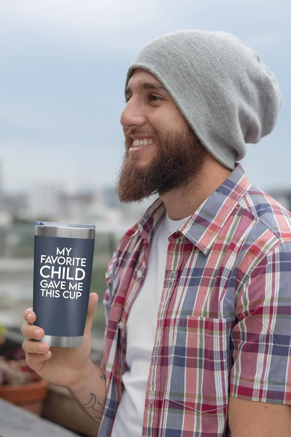 NewEleven Fathers Day Gift For Dad - Birthday Gifts For Dad From Daughter, Son, Kids - Husband Gift - Birthday Present Ideas For Father, New Papa, Bonus Father From Daughter, Son - 20 Oz Tumbler